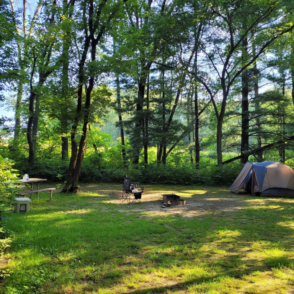 Campsite at Apple River Canyon State Park