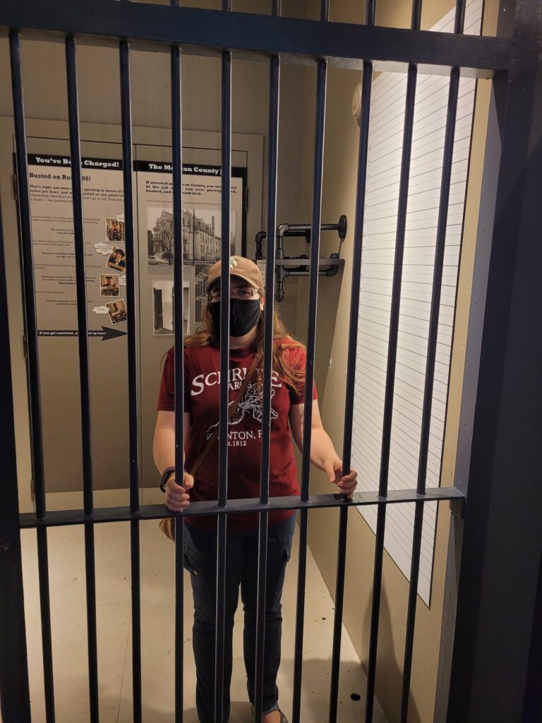 Photo of jail exhibit at McLean County Museum of History