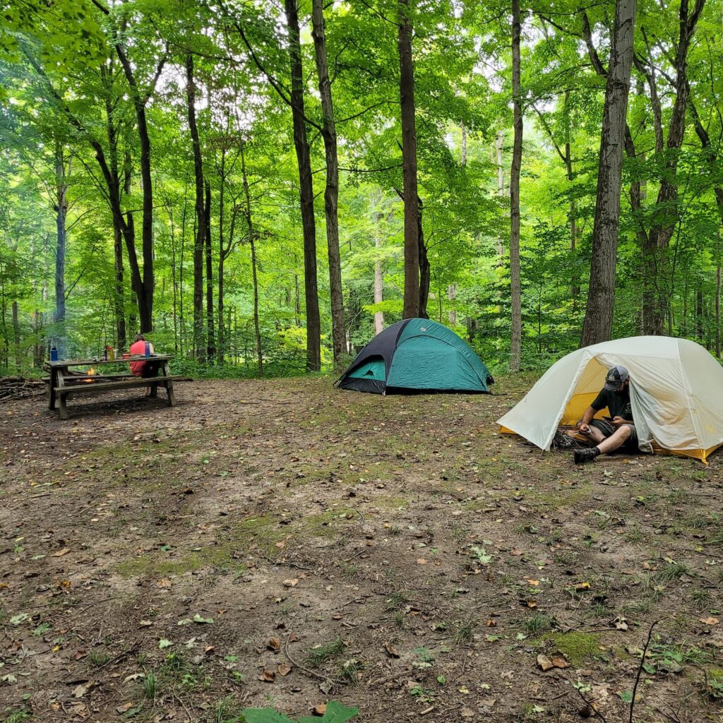 Campsite at Forest Glen Preserve