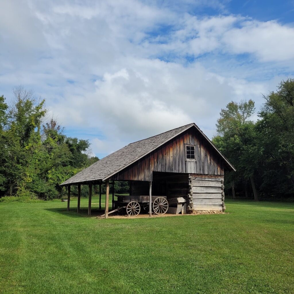 Pioneer barn at Forest Glen Preserve