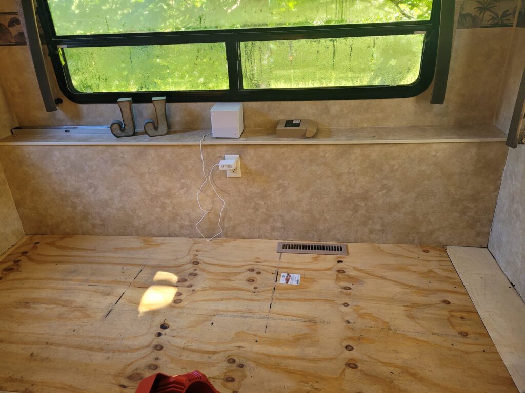 Photo of replaced rv subfloor