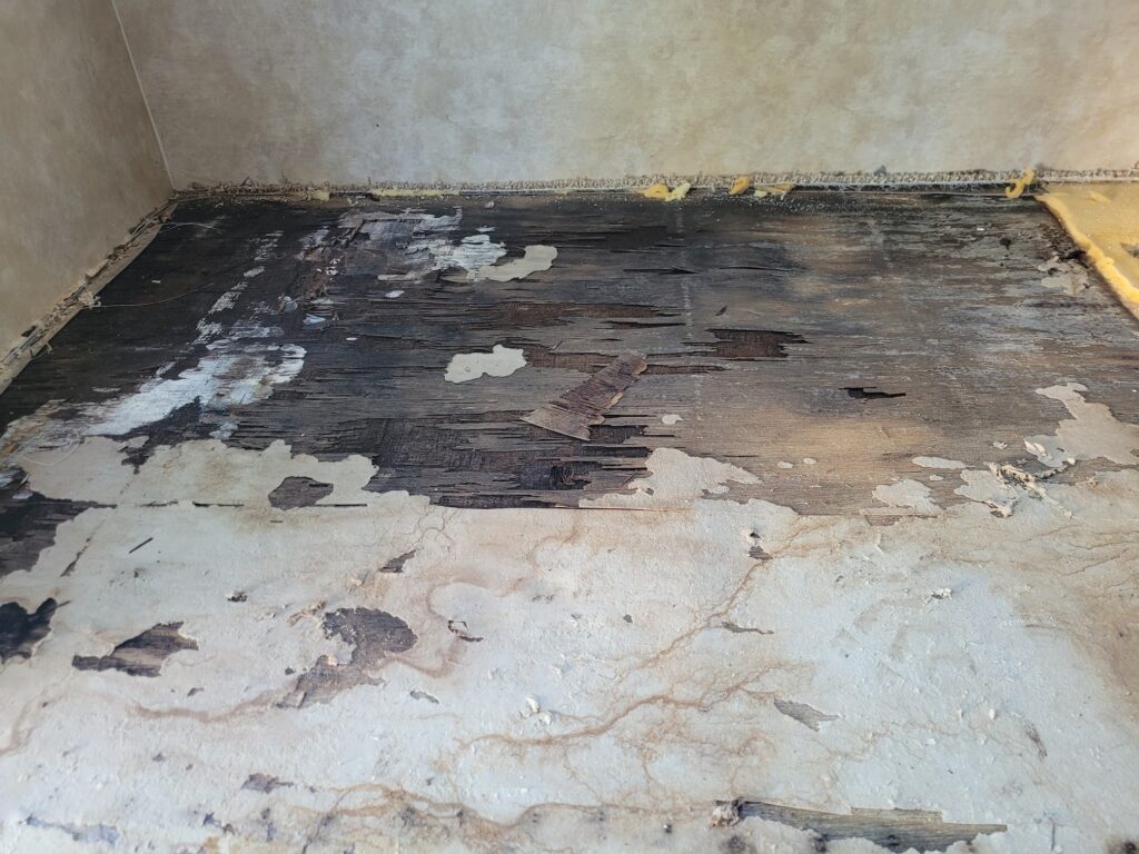 photo of rotted rv subfloor