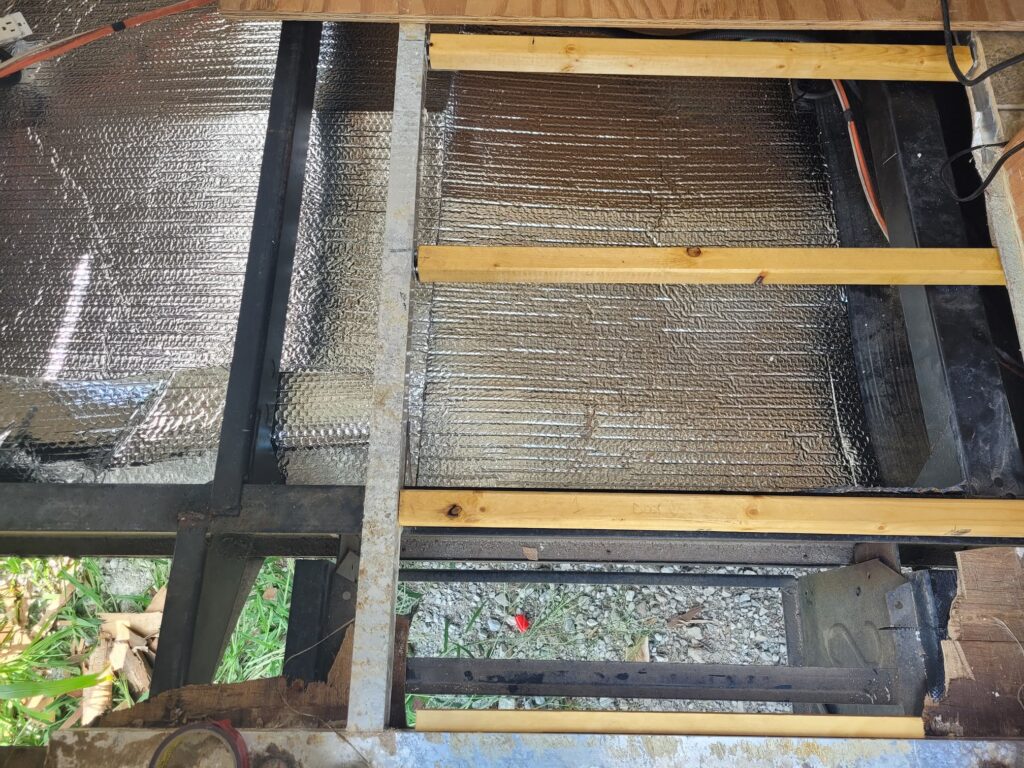 Photo of rv subfloor supports