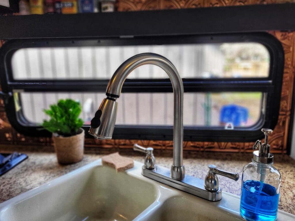 Photo of RV kitchen sink