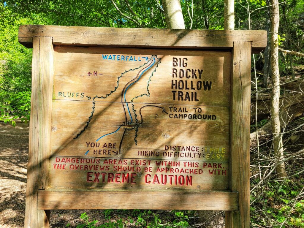 Big Rocky Hollow Trailhead Sign