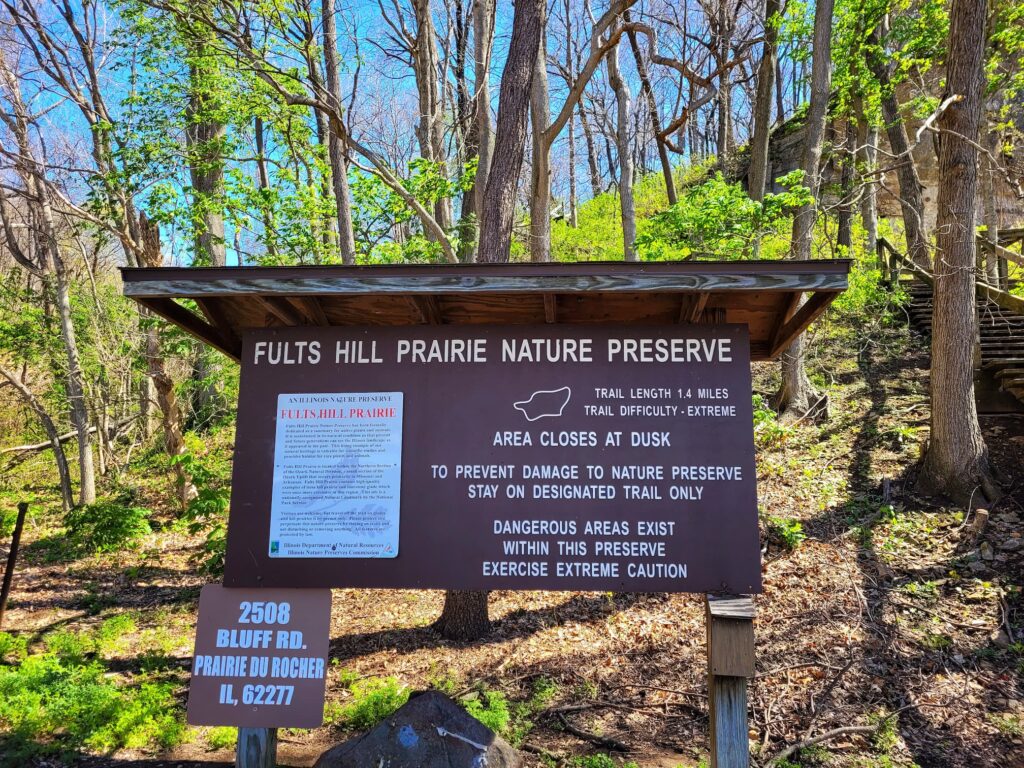 sign for Fults Hill in Prairie du Rocher