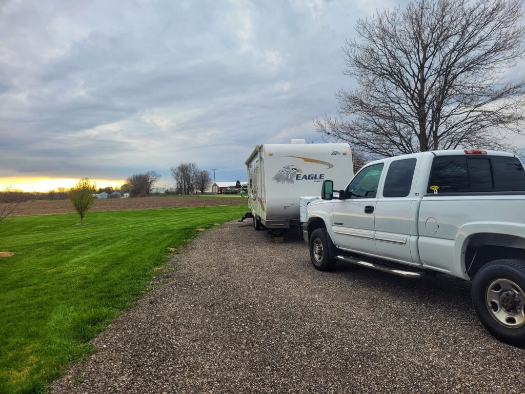 Photo of our harvest hosts campsite in atlanta illinois