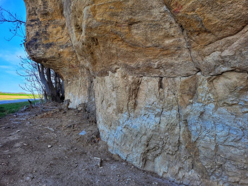 closeup photo of Modoc Rock Shelter in Prairie du Rocher