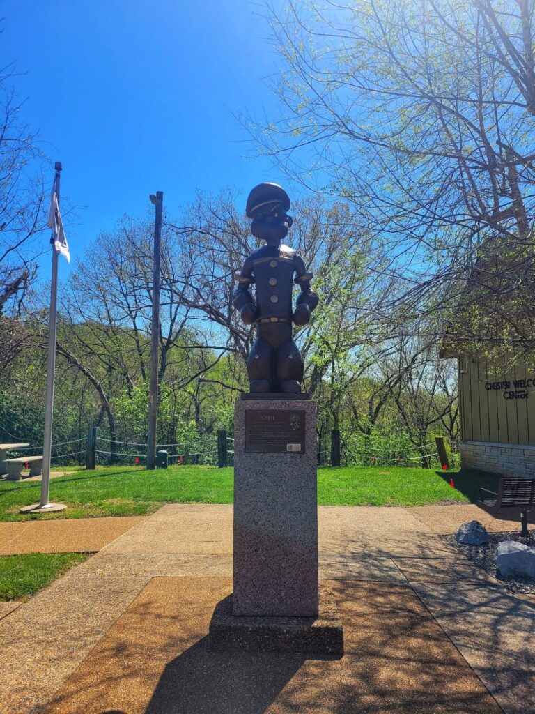 Statue of Popeye in Chester, Illinois