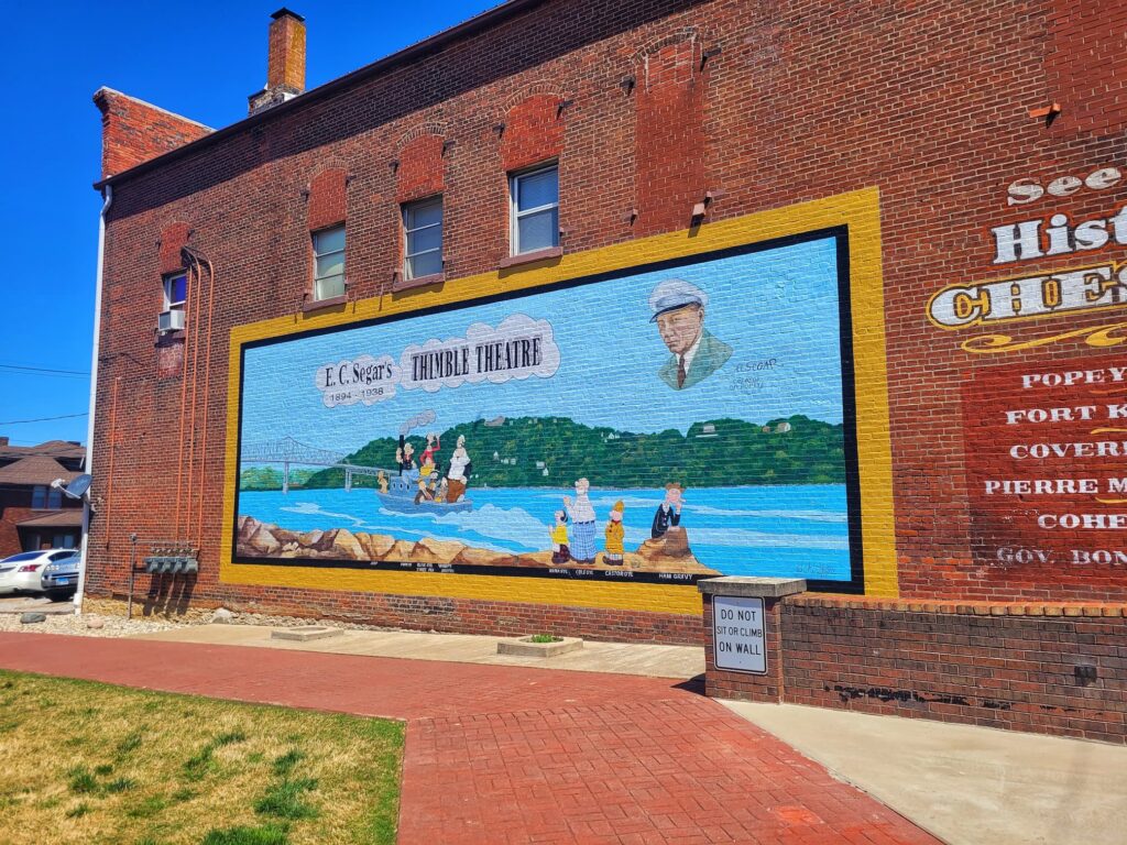 Mural of Popeye creator in Chester