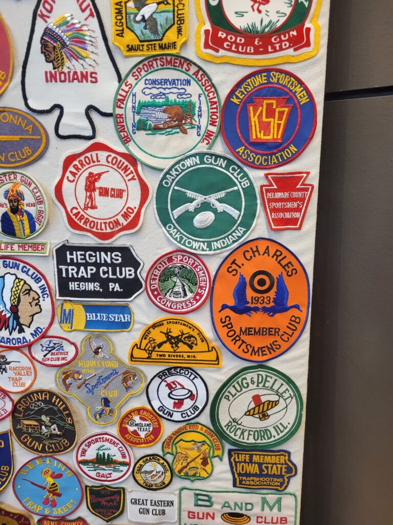 gun club patches at world trapshooting hall of fame and museum