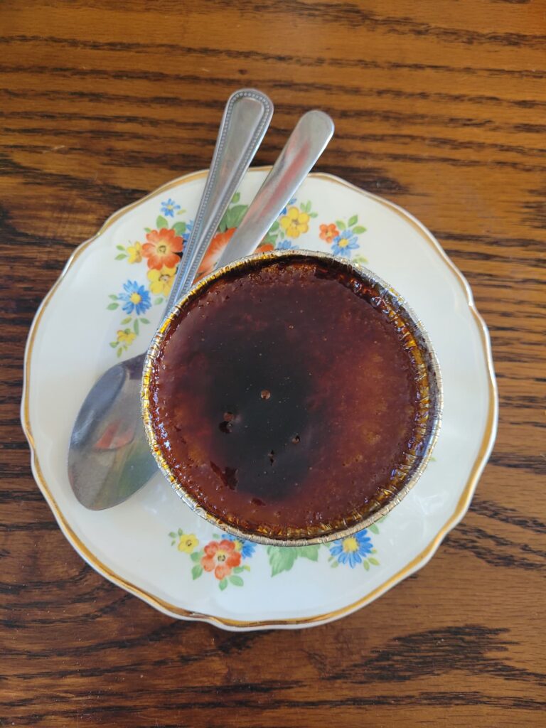 smoked caramel creme brulee