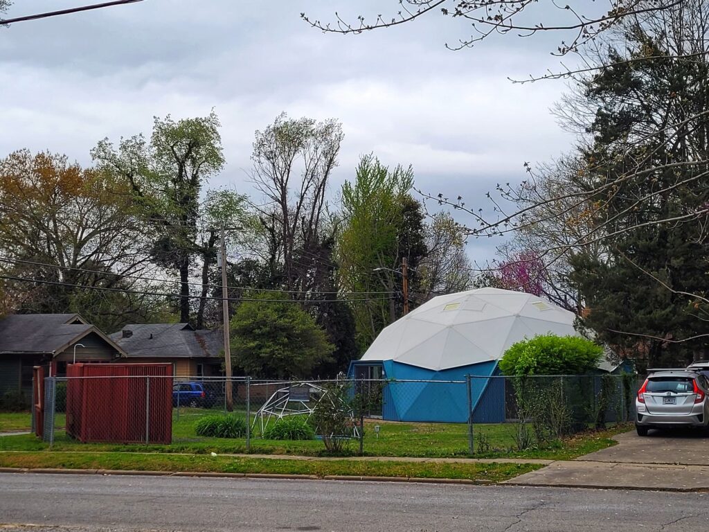 photo of bucky dome home from across the street