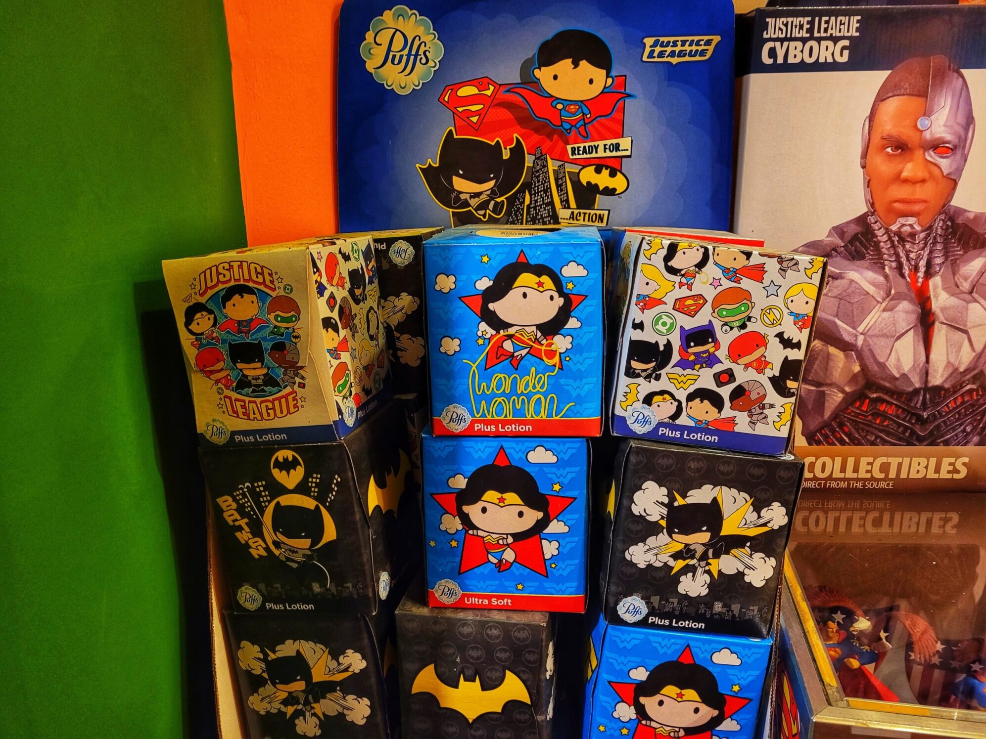 photo of Superman tissue boxes