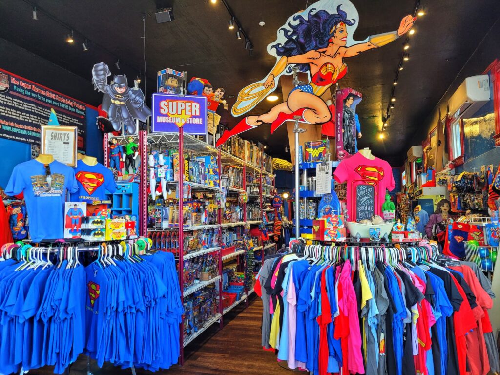photo of superman museum gift shop