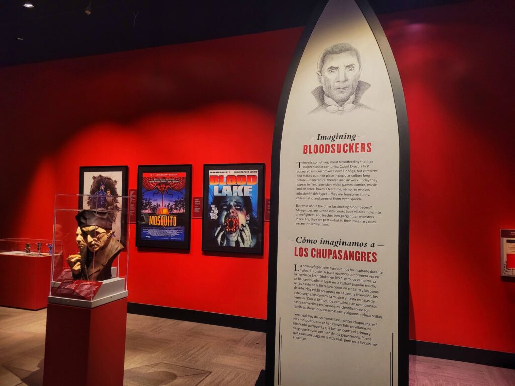 photo of bloodsuckers exhibit at field museum with pop culture items