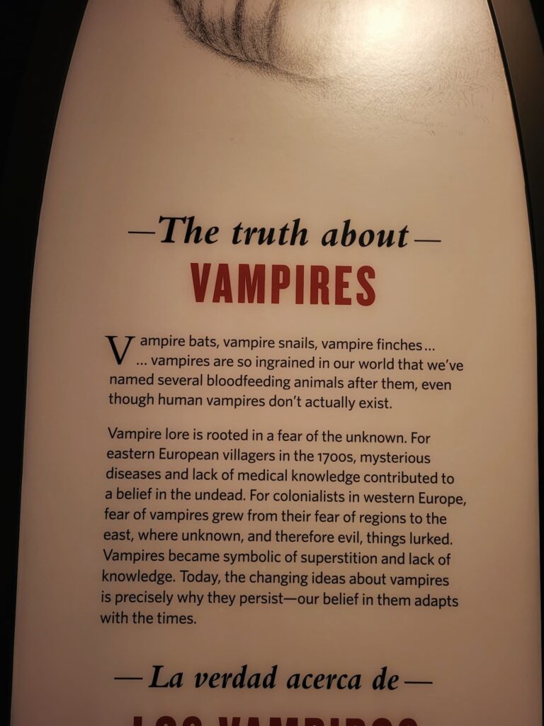 photo of sign about vampires