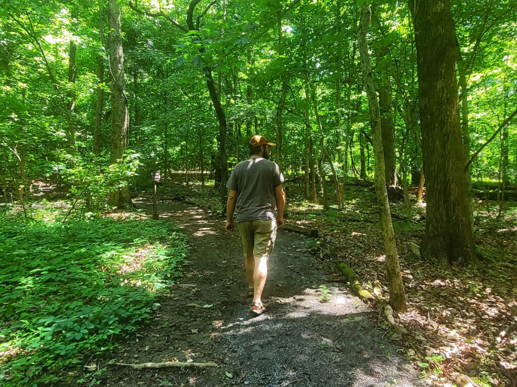 photo of Josh on the woods walk