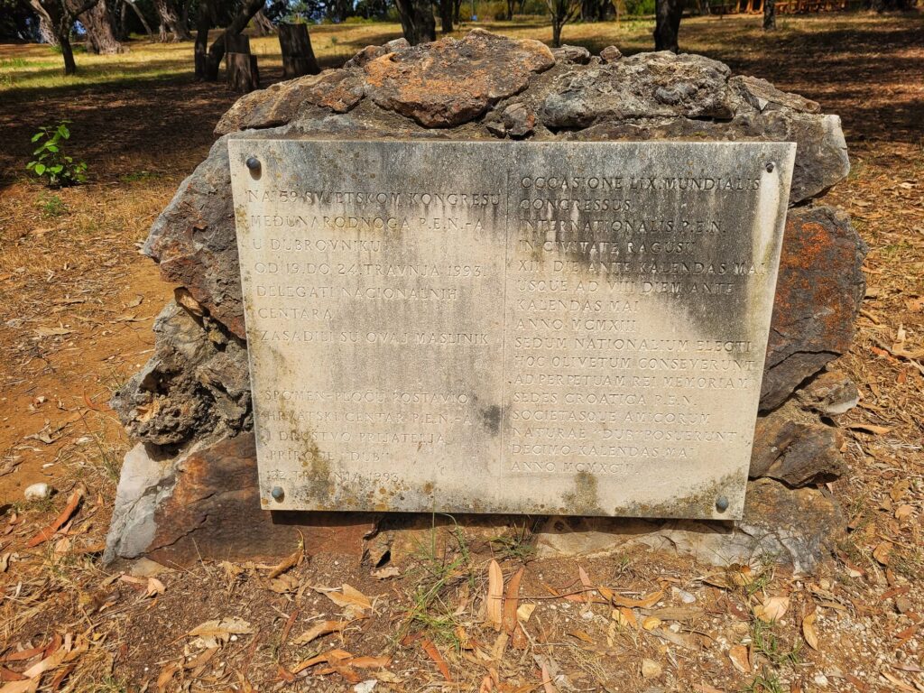 photo of Lokrum Island sign on a rock