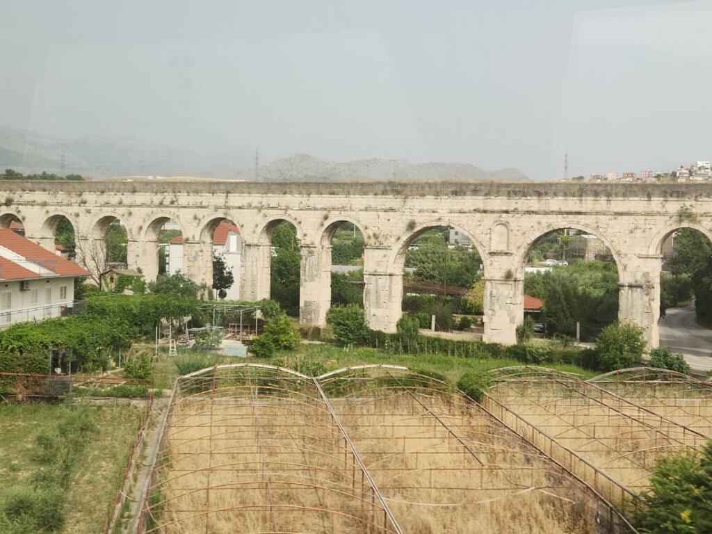 photo of roman aqueduct in split croatia