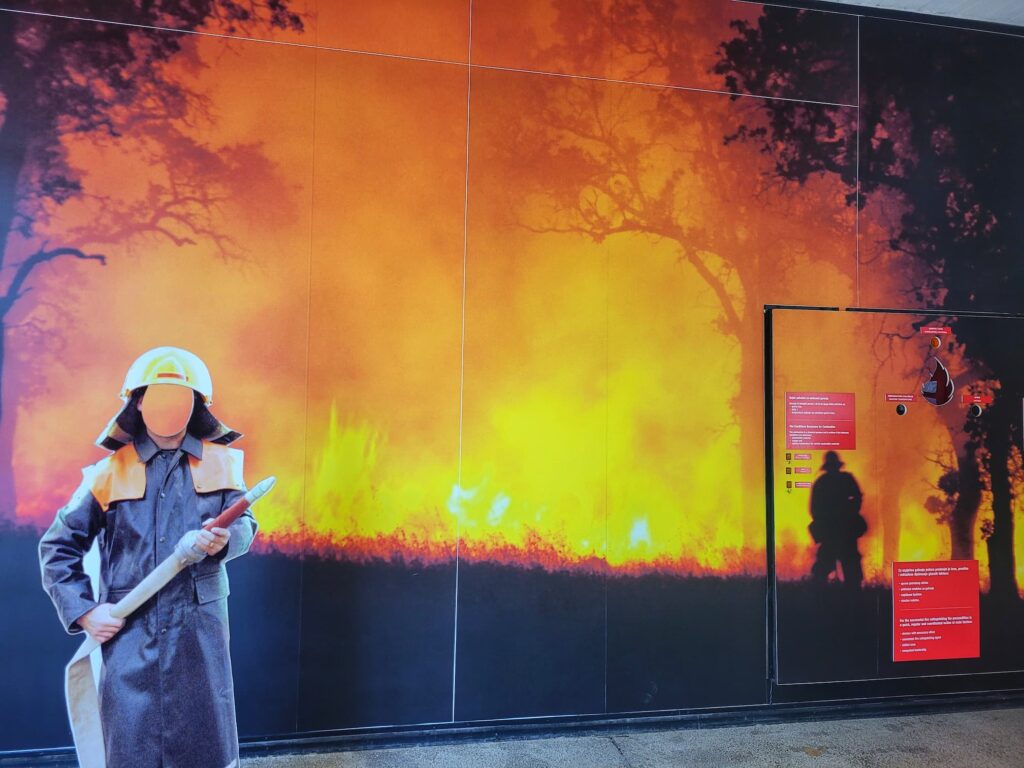 photo of wildland firefighting display at zagreb's technical museum