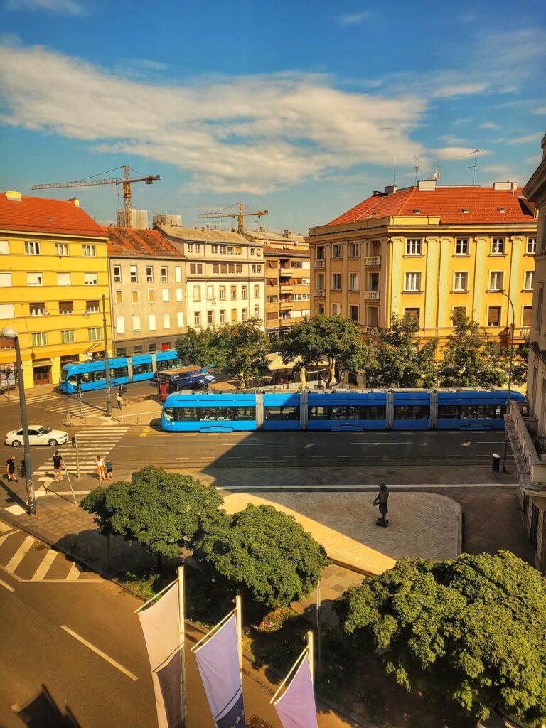 view from our zagreb hotel