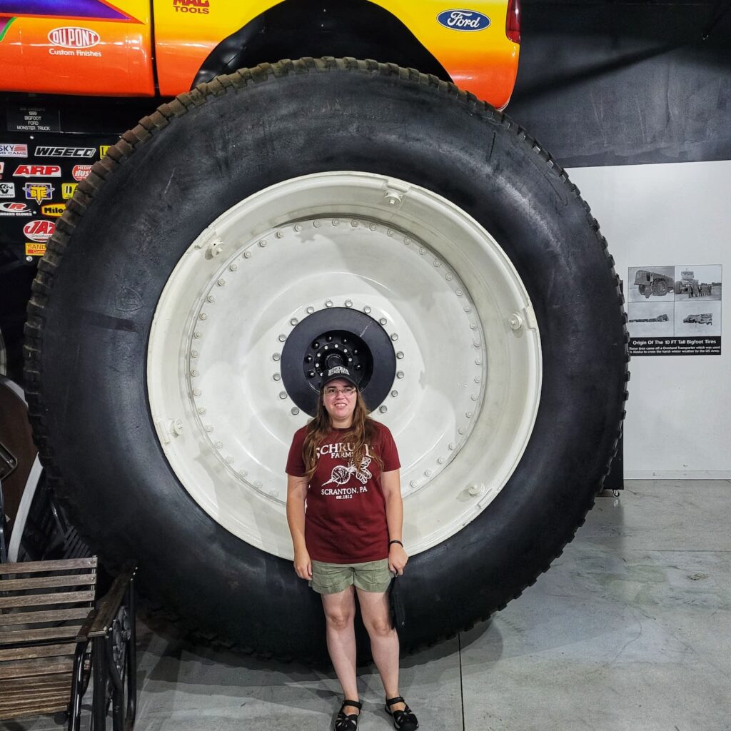 photo of jen at historic auto attractions