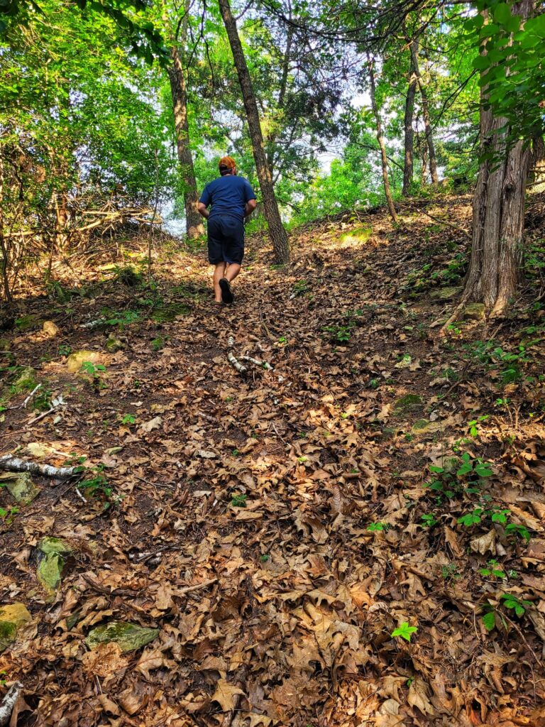 photo of Josh hiking Cardinal Bluff