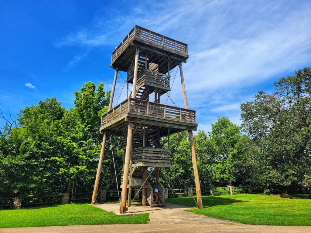 photo of high cliff state park observation tower