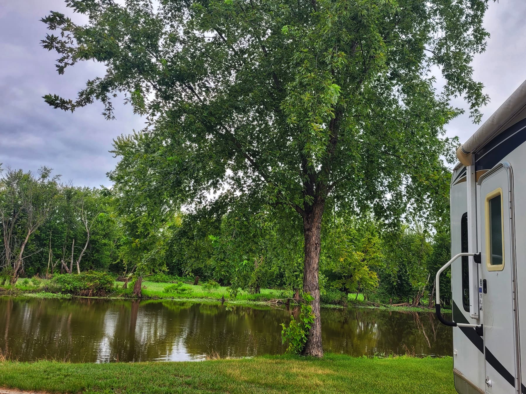 photo of our campsite at Blackhawk park