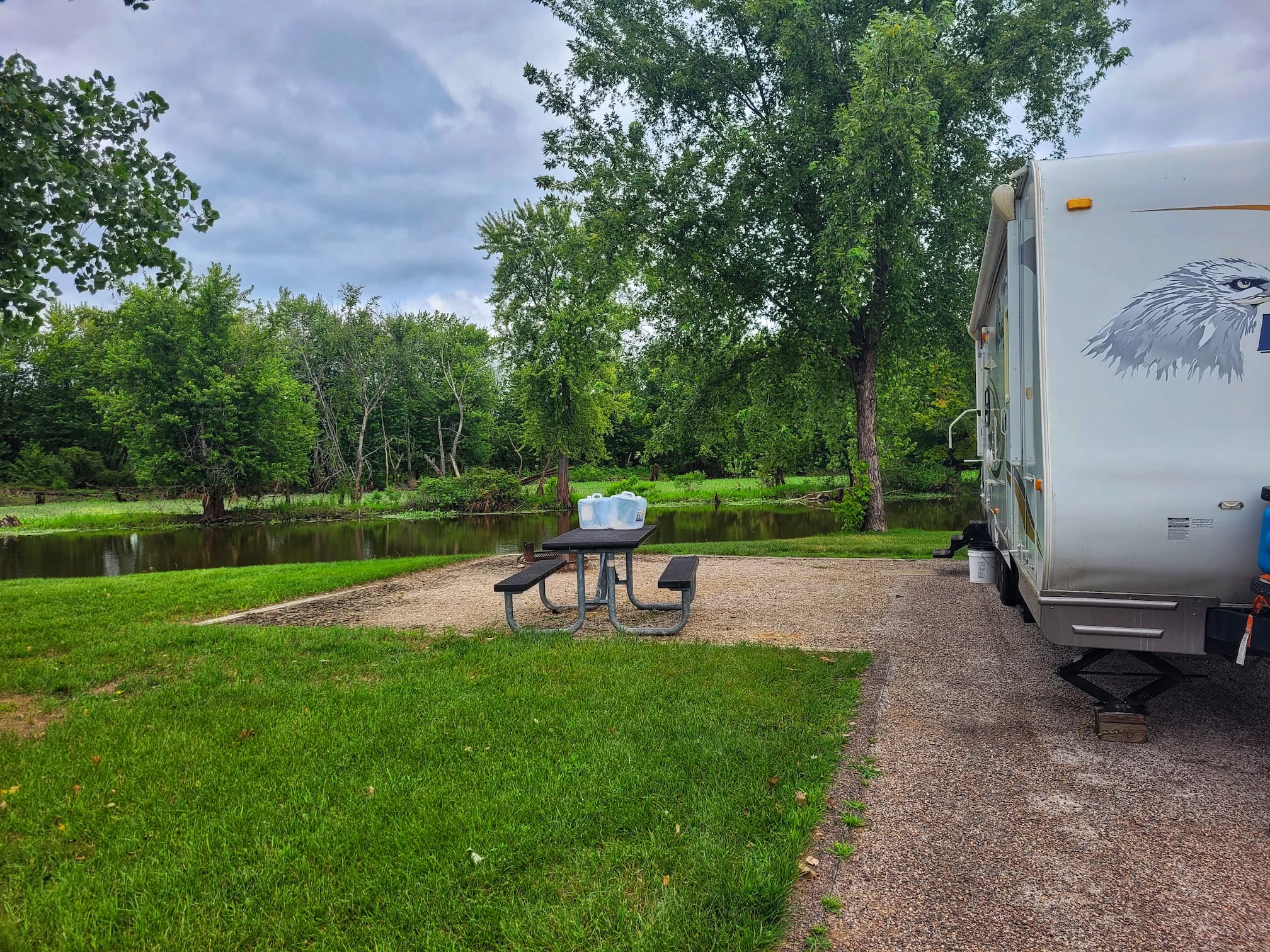 photo of our campsite at Blackhawk park