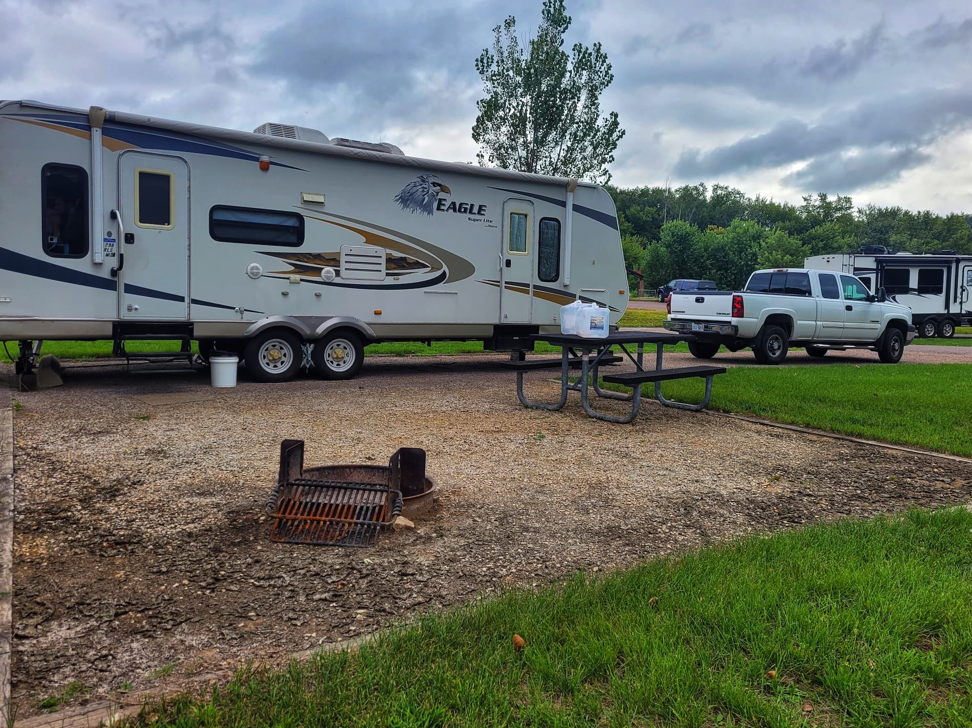 photo of our campsite at Blackhawk park