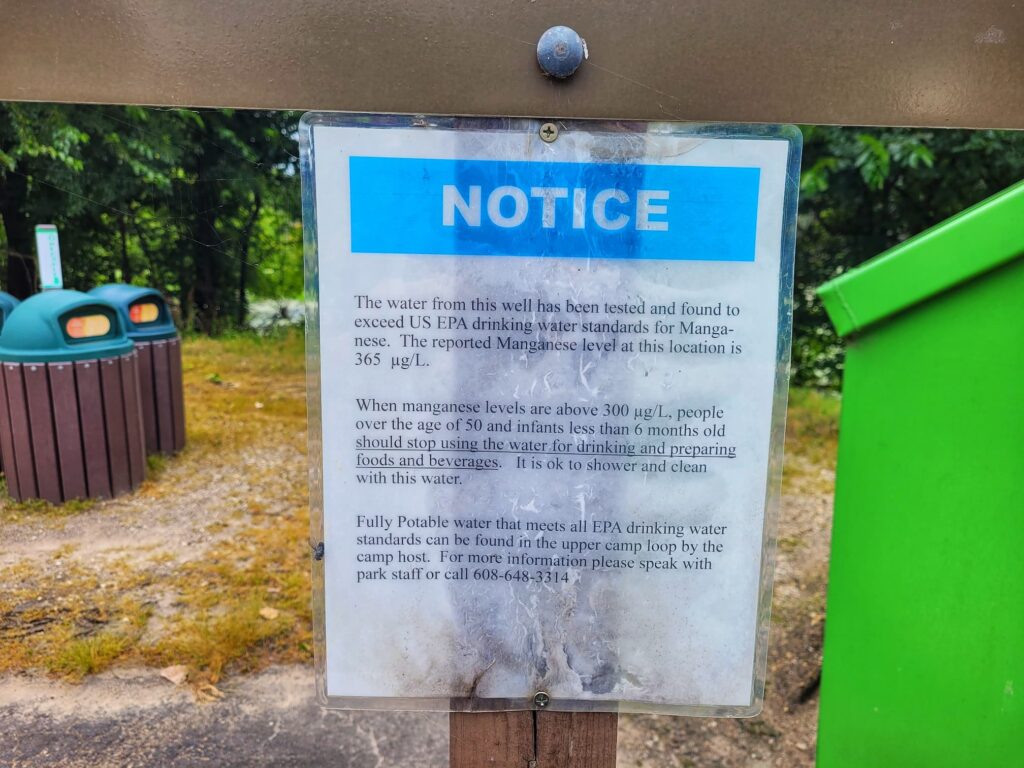 photo of water notice sign