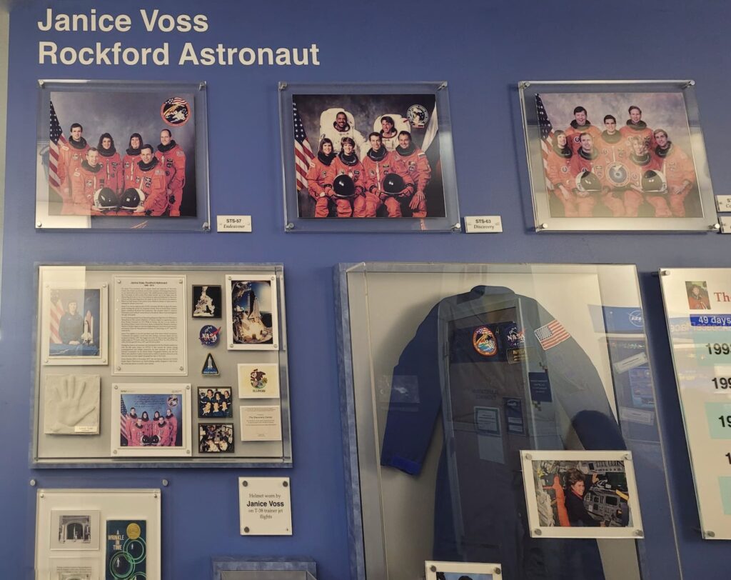 photo of exhibit about astronaut janice voss