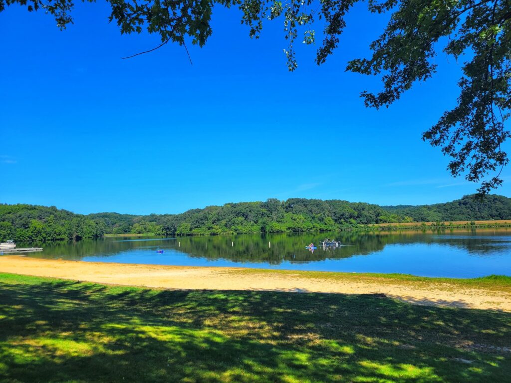 photo of beach at blackhawk lake