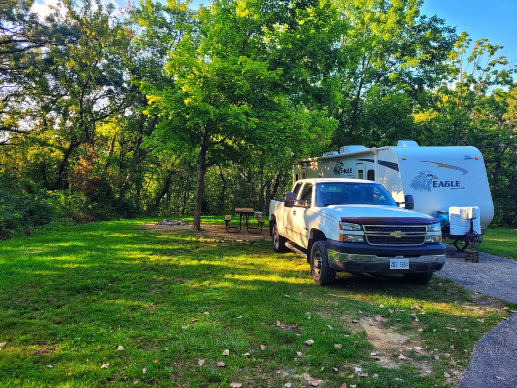 photo of our campsite at blackhawk lake