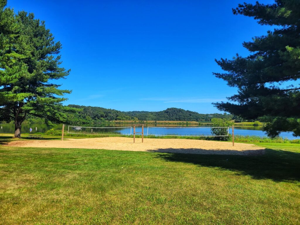 photo of beach volleyeball court