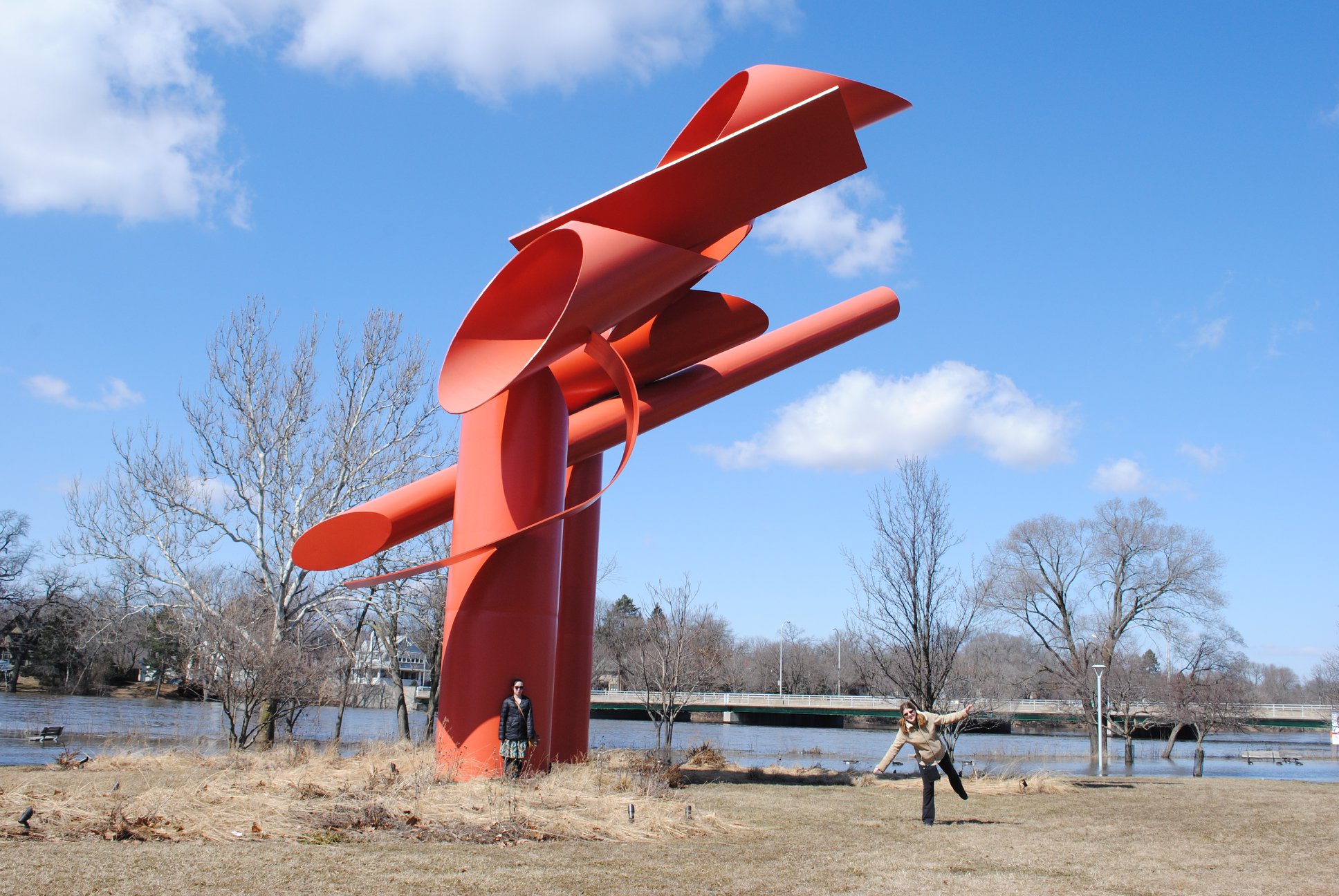 photo of public sculpture in rockford