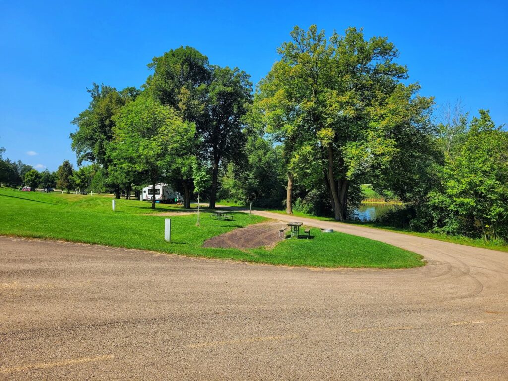 photo of riverfront campsites