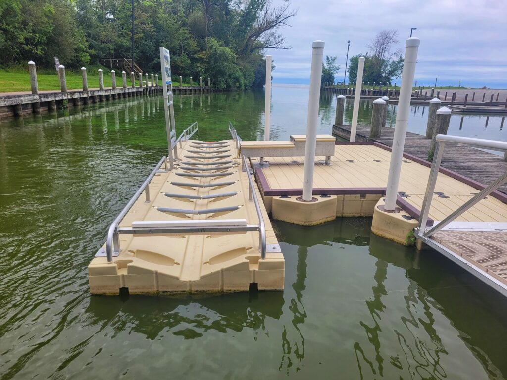 photo of accessible kayak launch at calumet county park