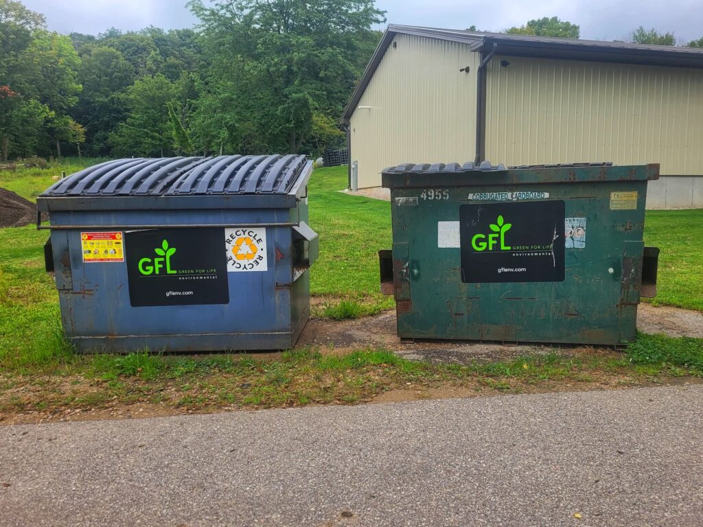 photo of recycling dumpsters