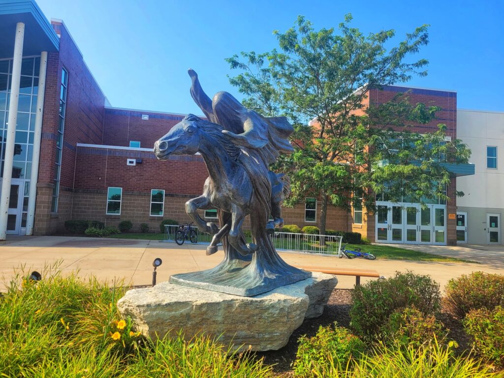 photo of galloping ghost statue