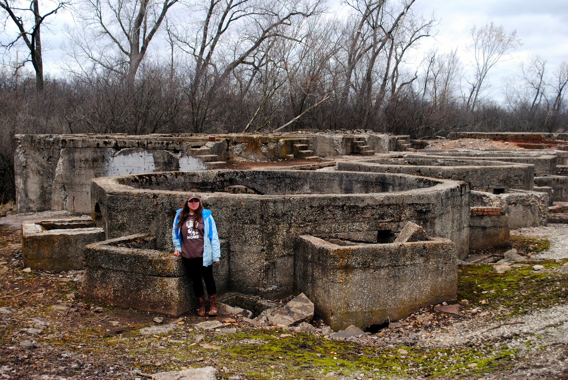 photo of jen at joliet iron works historic site