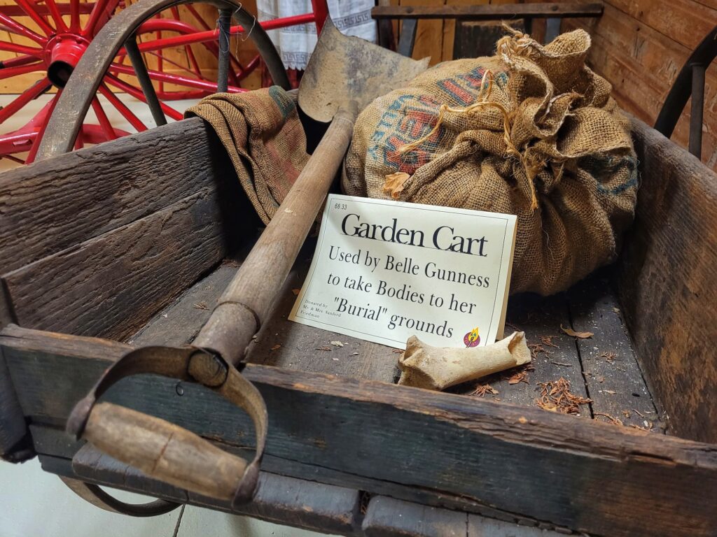 photo of belle gunness's garden cart