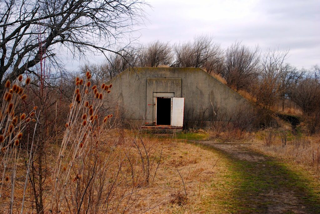 photo of open bunker at midewin national tallgrass prairie