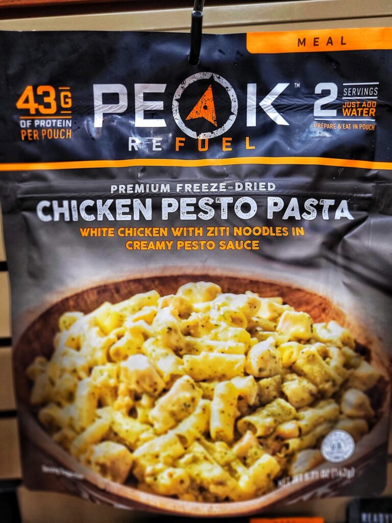 photo of peak refuel backpacking meals