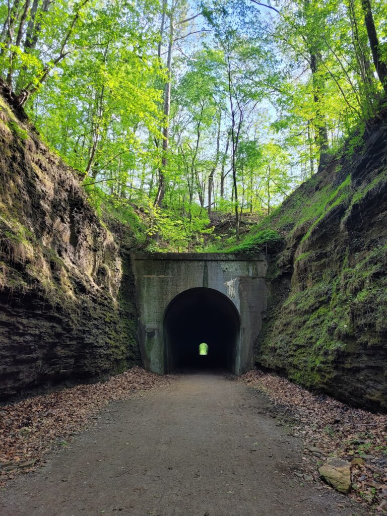 photo of tunnel hill state trail in southern illinois