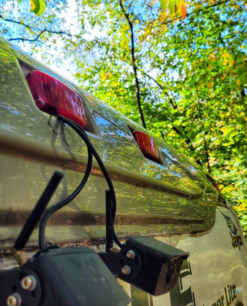 photo showing backup camera wiring on rv