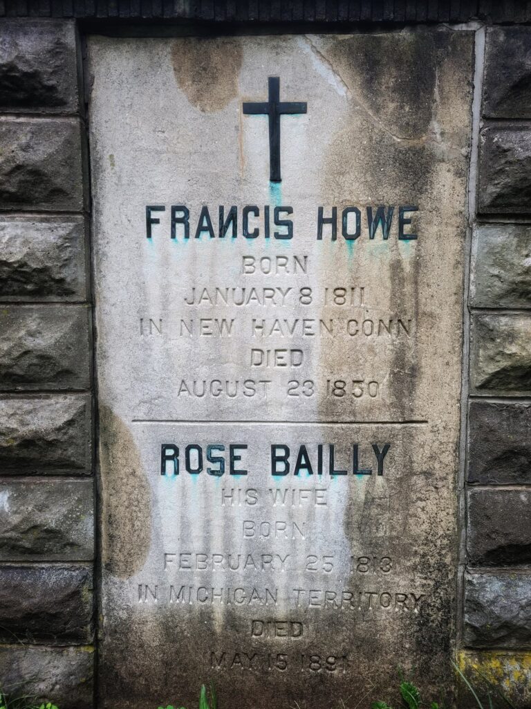 photo of francis howe grave