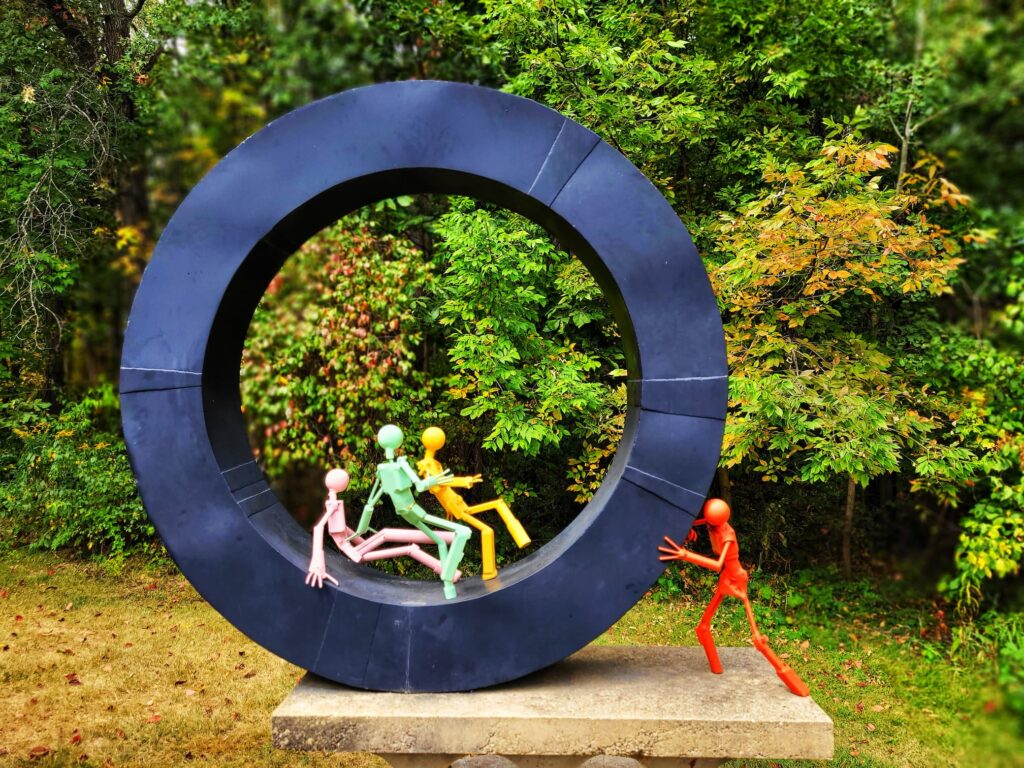 photo of sculpture at gabis arboretum